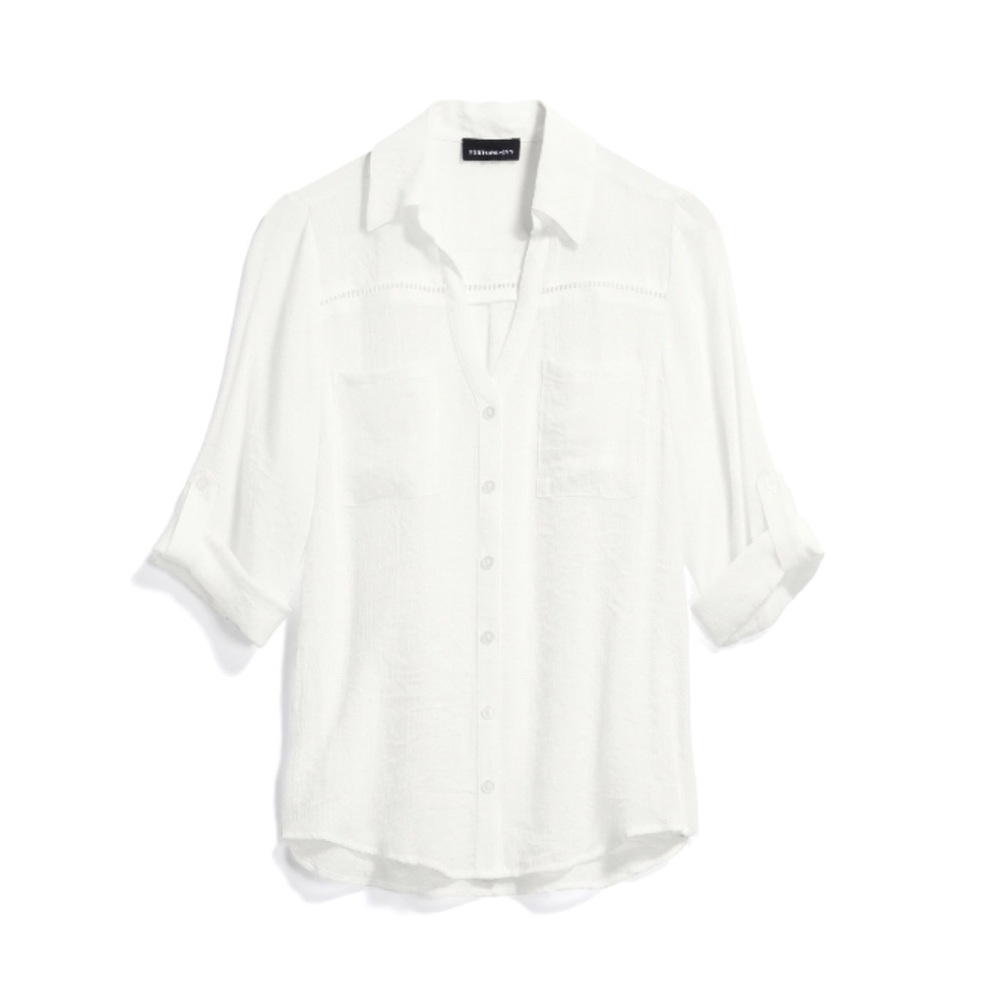 Fortune + Ivy Zahida Lattice Detail Blouse